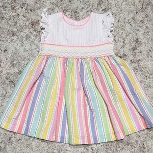 Iris & Ivy Pastel Striped Kids Dress
